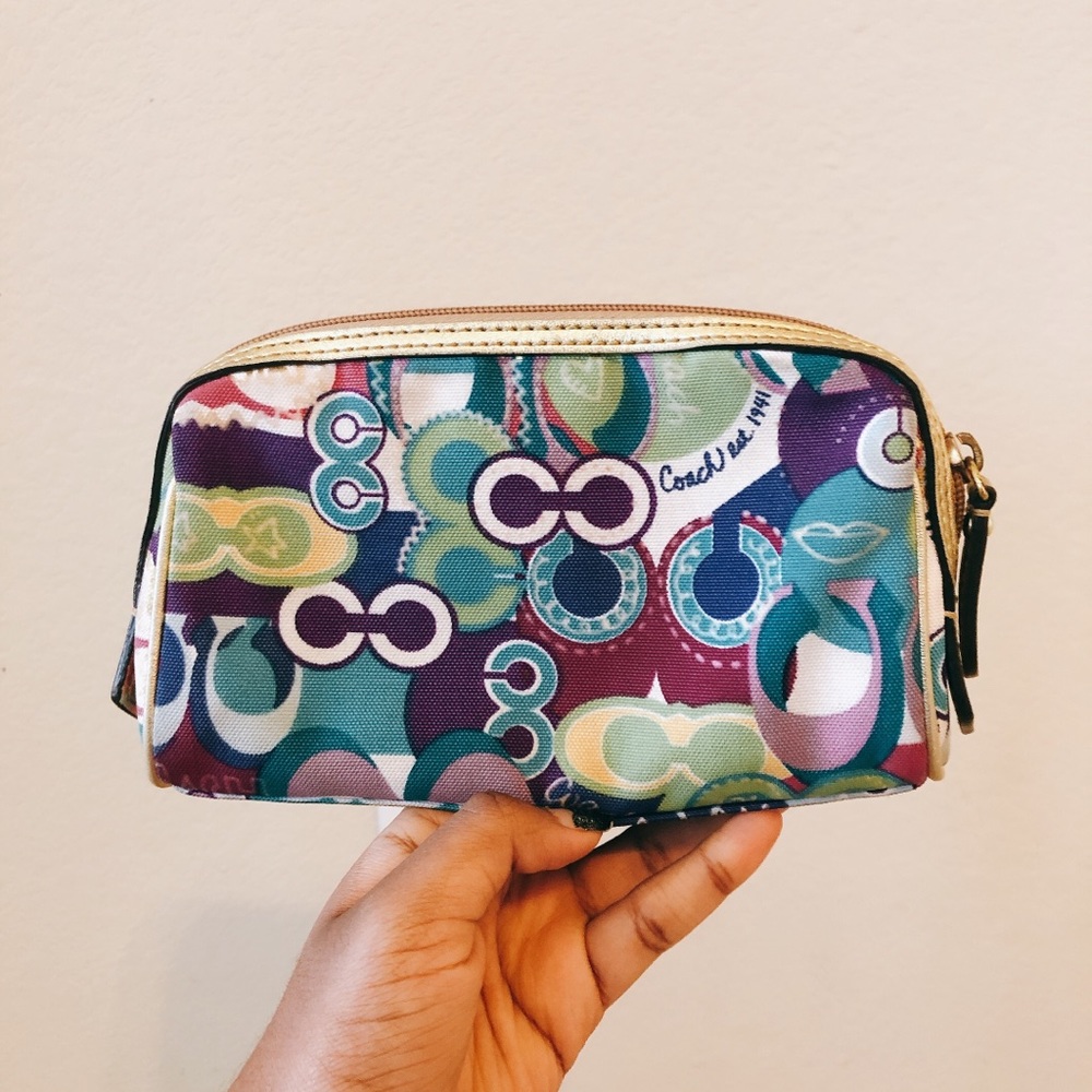 Multicolored Coach Pouch